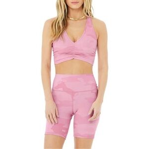 ALO Yoga Pink Camo Sport Bra